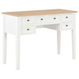 VidaXL Schrijftafel 109,5x45x77,5 cm hout wit
