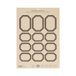 Étiquettes, bordure noire, autocollantes, 12 pièces