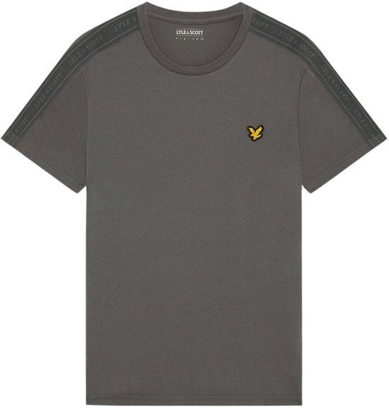Lyle & Scott Jacquard Tape T-shirt Heren Grijs Maat L