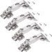Sotech 4 stuks Groothoekscharnier T45 165° Hoekstop Soft-close kopscharnier incl. montageplaat