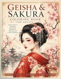 Geisha & Sakura Coloring Book for Adults