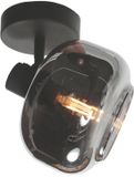 Mexlite Tenebris 4208ZW Zwarte 1-Lichts Plafond- en Wandspot