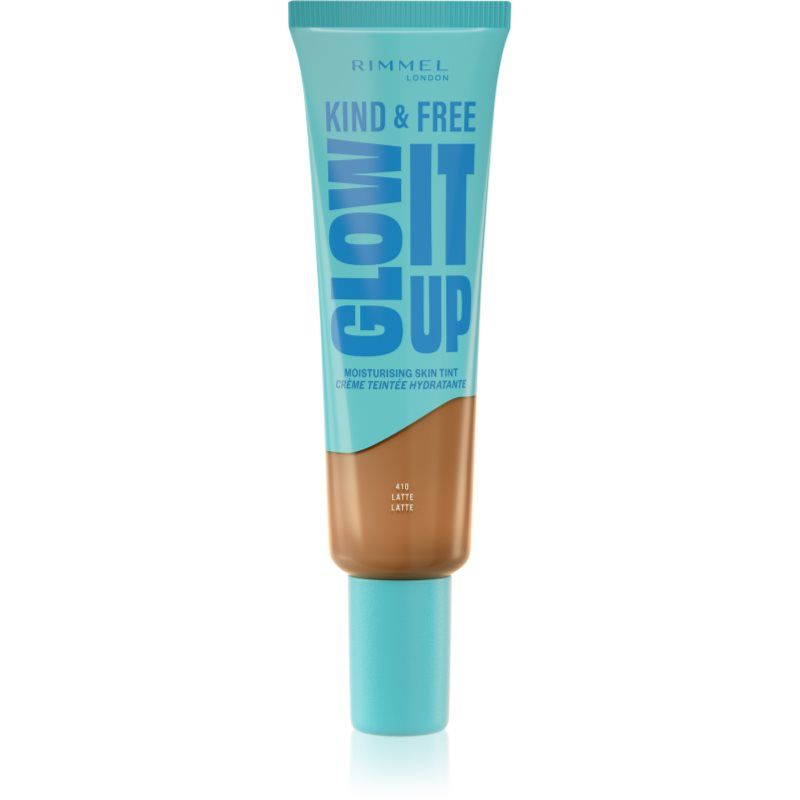 Rimmel London Kind & Free Glow It Up Moisturising Skin Tint - Hydratační Make-up Pro Citlivou, Suchou A Normální Pleť 30 Ml