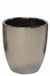 Mega Collections Bloempot Emperor Bullet - rond - zilver - D19 x H25 cm - glans