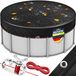 tillvex® Premium couverture de piscine Ronde ø 420cm pour ø 320-366cm noir avec kit de montage