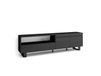 Meuble TV effet bois noir 200x35x57cm avec pieds