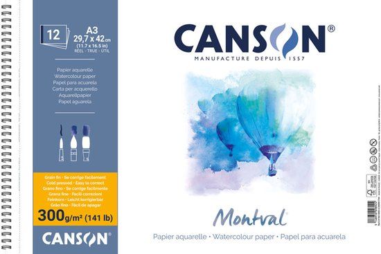 Canson Montval Aquarelblok A3 300 g/m²