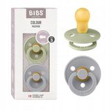 BIBS Kleuren Speen 2 stuks Natuurrubber 18m+ Sage / Wolk