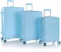 Heys Pastel 4 wielen Kofferset 3-delig met uitbreidingsplooi - Harde bagage - TSA slot - lichtblauw