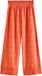 Next Dames Geborduurde Broek met Brede Pijpen Petite Oranje