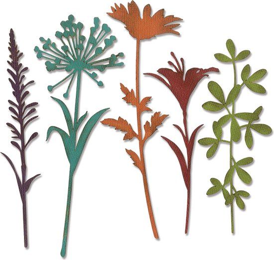 Thinlits Sizzix Thinlits Wildflower Stem - 5 stuks