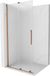 Mexen Velar paroi de douche coulissant Walk-in 100 x 200 cm, verre dépoli 8 mm, or rose - 871-100-000-33-60