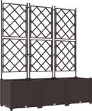 vidaXL Plantenbak 3 st bruin 120 x 40 x 143 cm pp