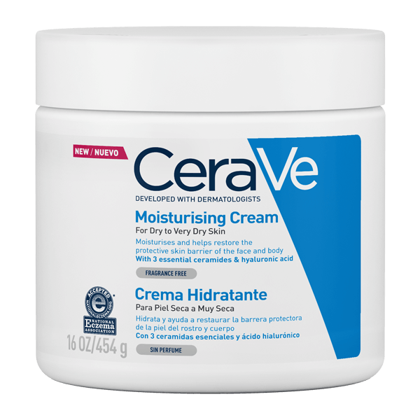 CeraVe Hydraterende Crème - 454ml - Voor Droge tot Zeer Droge Huid - Met 3 Essentiële Ceramiden
