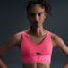 Nike Pro Indy Plunge Bra Rayures Bold T. XS Rose