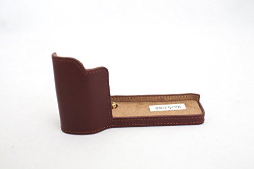 TP Handgemaakte Echt Lederen Half Camera Case Tas Cover voor RICOH GXR Bruin Kleur