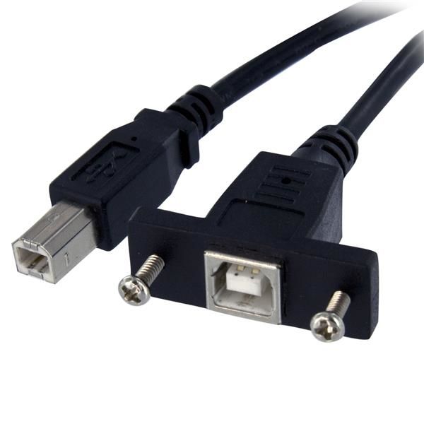 StarTech.com USB 2.0 Kabel - USB B Male/Female - 0.91 m - Zwart