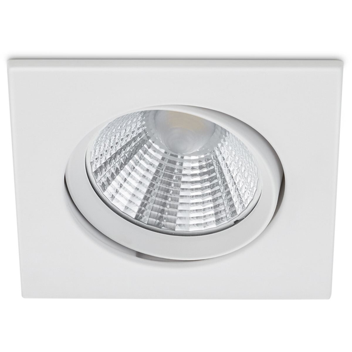 BES LED LED Spot - Inbouwspot - Trion Paniro - Vierkant 5W - Dimbaar - Warm Wit 3000K - Mat Wit - Aluminium - 80mm