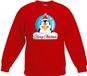 Bellatio Decorations Shoppartners Bv Kersttrui voor kinderen - Merry Christmas pinguin kerstbal - rood - jongens en meisjes - Kerstruien 122/128