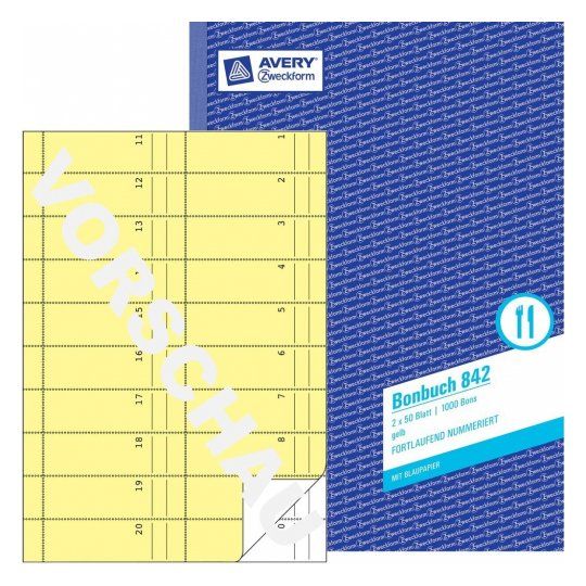 Avery 842 - Zakelijke registers - blauw, geel
