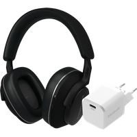 Bowers & Wilkins Px7 S2e Zwart + BlueBuilt Power Delivery Oplader met Usb C Poort 20W Wit