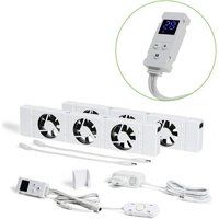 SpeedComfort Radiator Ventilator met Control Sensor - Duo Set (2x) - Sneller Verwarmen - Tot 22% Energie Besparen - Geschikt voor Warmtepomp - Meerdere Snelheden - Simpel te Plaatsen - Fluisterstil