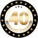 Bellatio Decorations Bierviltjes 40 - 25 stuks - Zwart/Goud - Luxe - Verjaardag/Jubilea