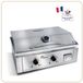 Little Balance 8473 - Plancha professionnelle - 3500 Watt - 2 zones - avec couvercle - Inox