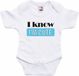 Bellatio Decorations baby rompertje - jongen babyshower/kraamcadeau - wit/blauw - Cute 80