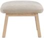 Hioshop Nohr Hocker Shanthi Rubberhout en stof - Beige