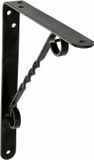 AMIG Plankdrager/steun/beugel Decoratief - metaal - zwart - H150 x B125 mm - Tot 145 kg