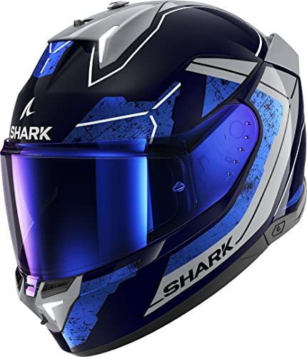 Shark SKWAL i3 Rhad Blauw Chrom Zilver BUS Integraalhelm - Maat M - Helm