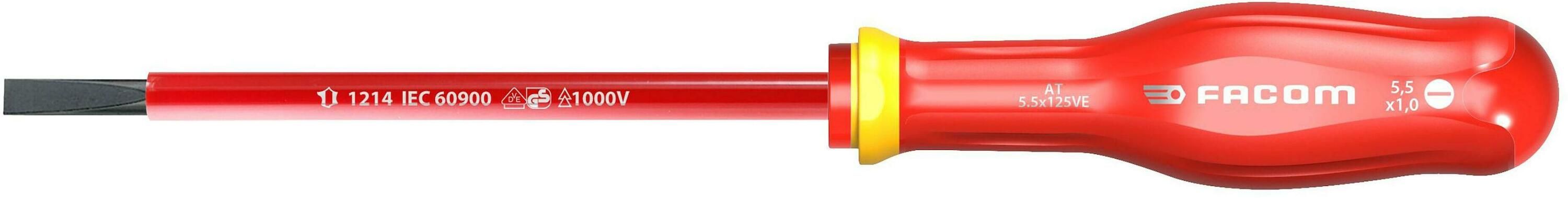 Facom Schroevendraaier Protwist Sleuf 12X250 Geïsoleerd 1000V - AT12X250VE