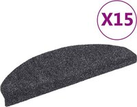 vidaXL Trapmatten - zelfklevend - 65x21 cm - donkergrijs - 15 stuks