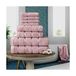 FAIRWAYUK 8-delige handdoeken balenset voor badkamer, ultrazachte premium kwaliteit waterabsorberende handdoek cadeausets, 100% Egyptisch katoen, 4x gezicht 2x hand 2x badhanddoeken, blush roze