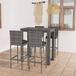 Prolenta Maison Exclusive 5-delige tuinset met bar en kussens, polyrotan, grijs