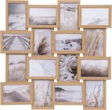 Atmosphera Fotokader - 16 Foto's - Hout - 58 x 58 cm