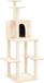 vidaXL Chat - Poteau griffoir - Peluche - Sisal - 144,5 cm - Crème
