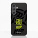 Ninjas in Pyjamas Coque de Téléphone Compostable Samsung Galaxy S25 - Fibriva™ Officielle avec Logo Stealth Noir Jaune