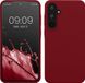 kwmobile telefoonhoesje geschikt voor Samsung Galaxy A55 5G - Hoesje met siliconen coating - Smartphone case in rabarber rood