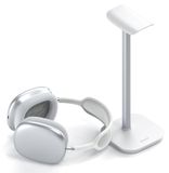 Support de casque - Base lestée - Tube en aluminium - Blanc - Pour tous les casques Bluetooth