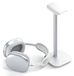 Support de casque - Base lestée - Tube en aluminium - Blanc - Pour tous les casques Bluetooth