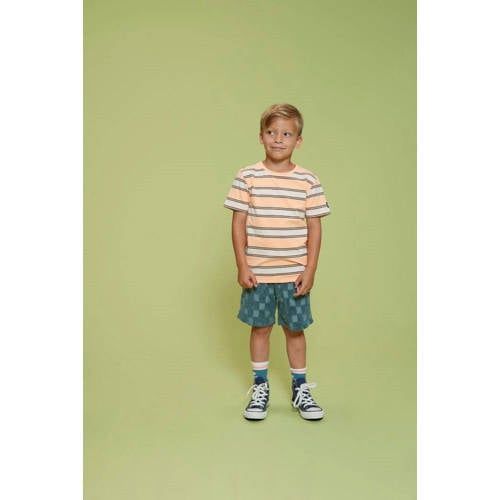Sturdy Lagoon Legends Sturdy gestreept T-shirt neon oranje