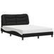VidaXL Lit avec matelas "Hvar", noir et blanc, 200x200 cm, similicuir