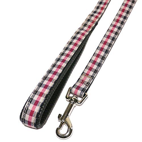 Rosewood Check Hondenlijn, 3/4 x 40 inch, Rood