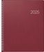 BRUNNEN Boekkalender Model Manager Wt 7 weektimer (2025), 2 pagina's = 1 week, 210 × 260 mm, 160 pagina's, kunststof omslag, binnenkant hardfolie, wijnrood