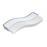 VidaXL High Density Foam Mattress Single/Full Size Blue,White Polyester 800 mm x 2000 mm x 170 mm