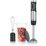 Arendo - Staafmixer draadloos - 200 Watt – met accu - RVS handmixer – pureerstaaf – garde – maatbeker – traploze snelheid – toetsvergrendeling - set