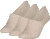 Calvin Klein Dames Footies Mid Cut 3-Pack Beige