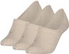 Calvin Klein Dames Footies Mid Cut 3-Pack Beige